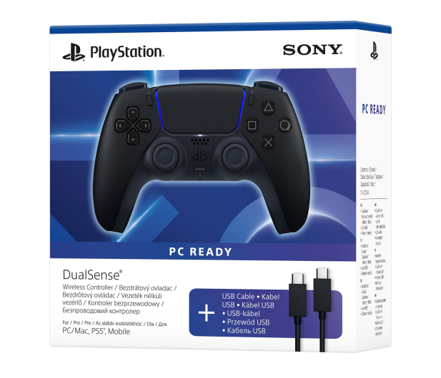SONY DualSense Kontroler Midnight Black PS5 + USB do komputera PC - 1503276 - zdjęcie 5
